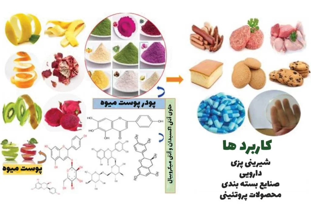 کاربرد پوست و هسته میوه خشک در صنایع مختلف